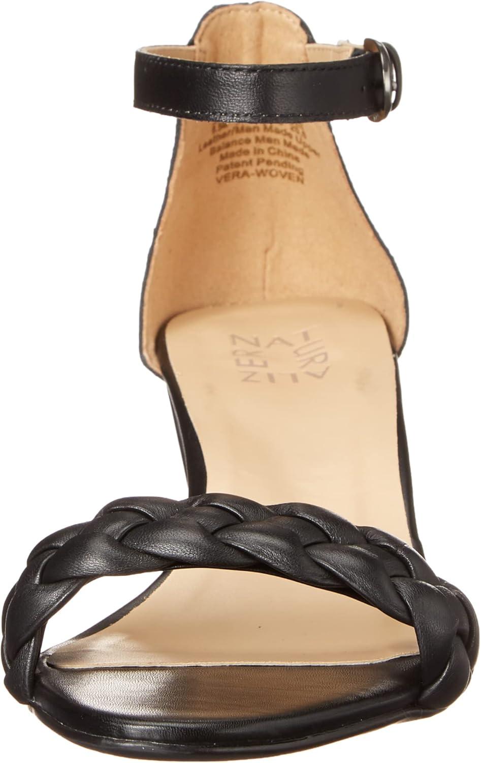 imageNaturalizer Womens Vera Ankle Strap Block Heel Dress SandalBlack Woven