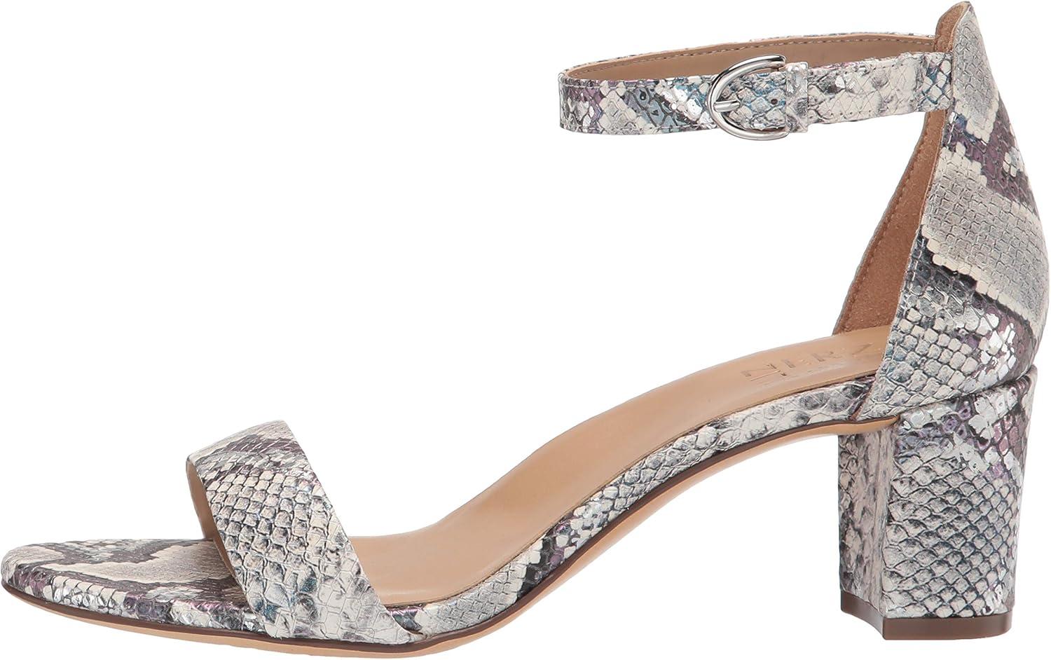 imageNaturalizer Womens Vera Ankle Strap Block Heel Dress SandalBlue Snake