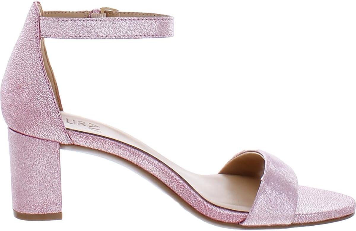 imageNaturalizer Womens Vera Ankle Strap Block Heel Dress SandalCandy Pink Leather
