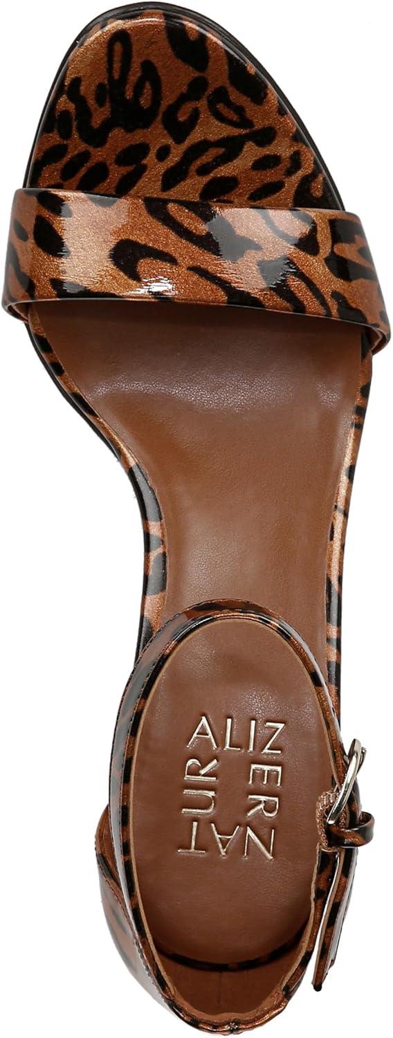 imageNaturalizer Womens Vera Ankle Strap Block Heel Dress SandalCheetah Animal Print Patent