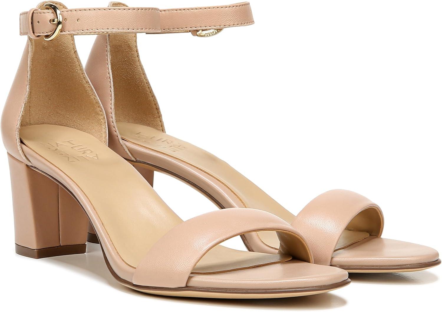 imageNaturalizer Womens Vera Ankle Strap Block Heel Dress SandalCrme Brulee