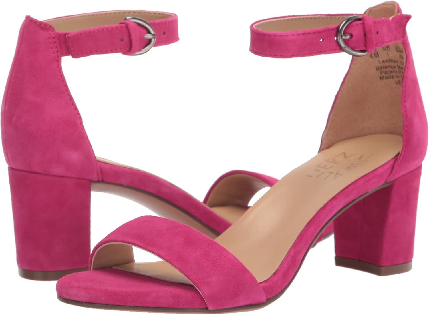 imageNaturalizer Womens Vera Ankle Strap Block Heel Dress SandalCrushed Berry