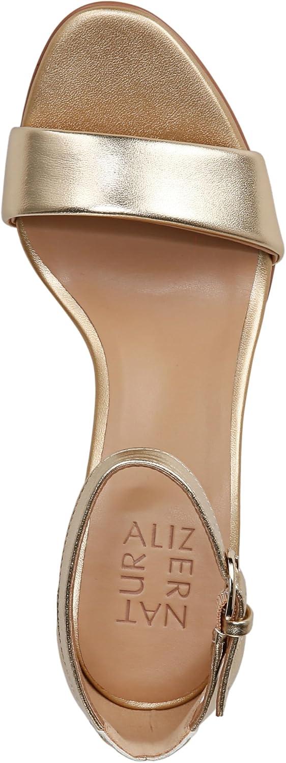 imageNaturalizer Womens Vera Ankle Strap Block Heel Dress SandalDark Gold Metallic