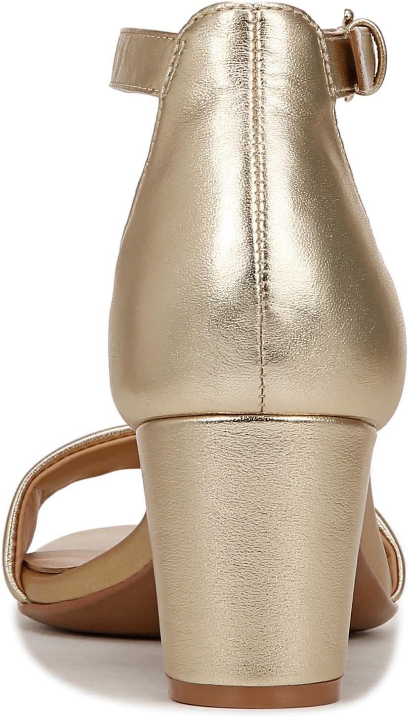imageNaturalizer Womens Vera Ankle Strap Block Heel Dress SandalDark Gold Metallic