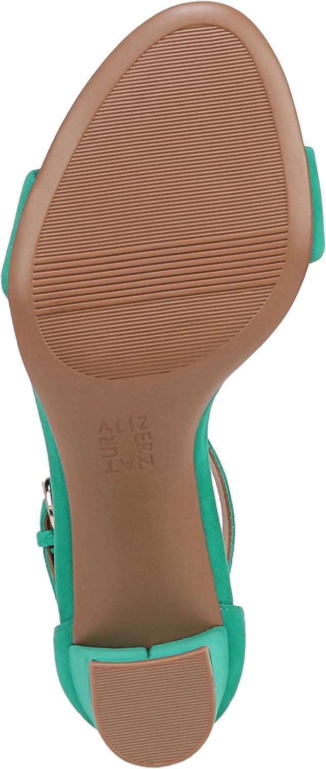 imageNaturalizer Womens Vera Ankle Strap Block Heel Dress SandalJade Green Suede