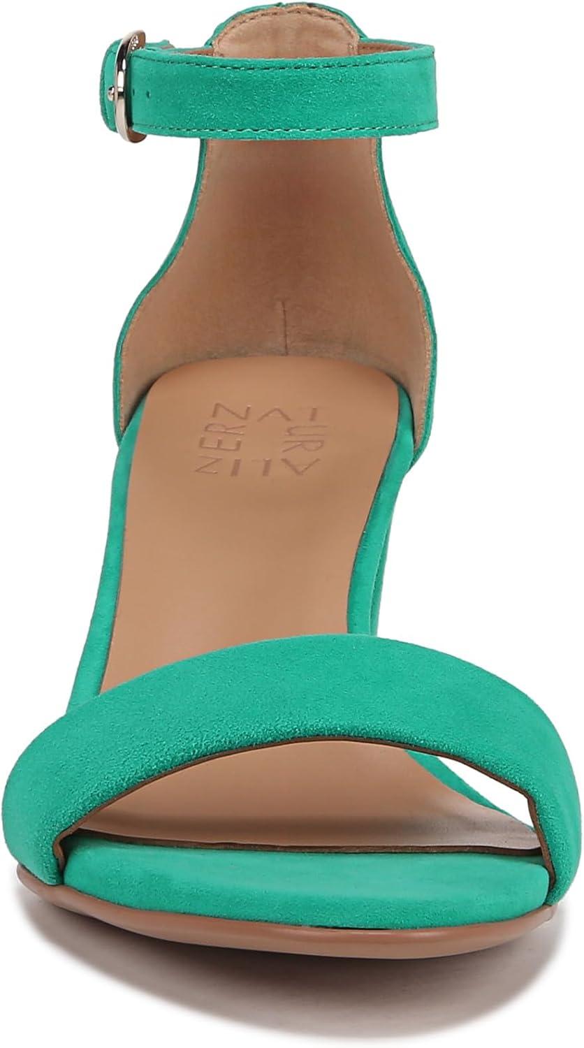 imageNaturalizer Womens Vera Ankle Strap Block Heel Dress SandalJade Green Suede