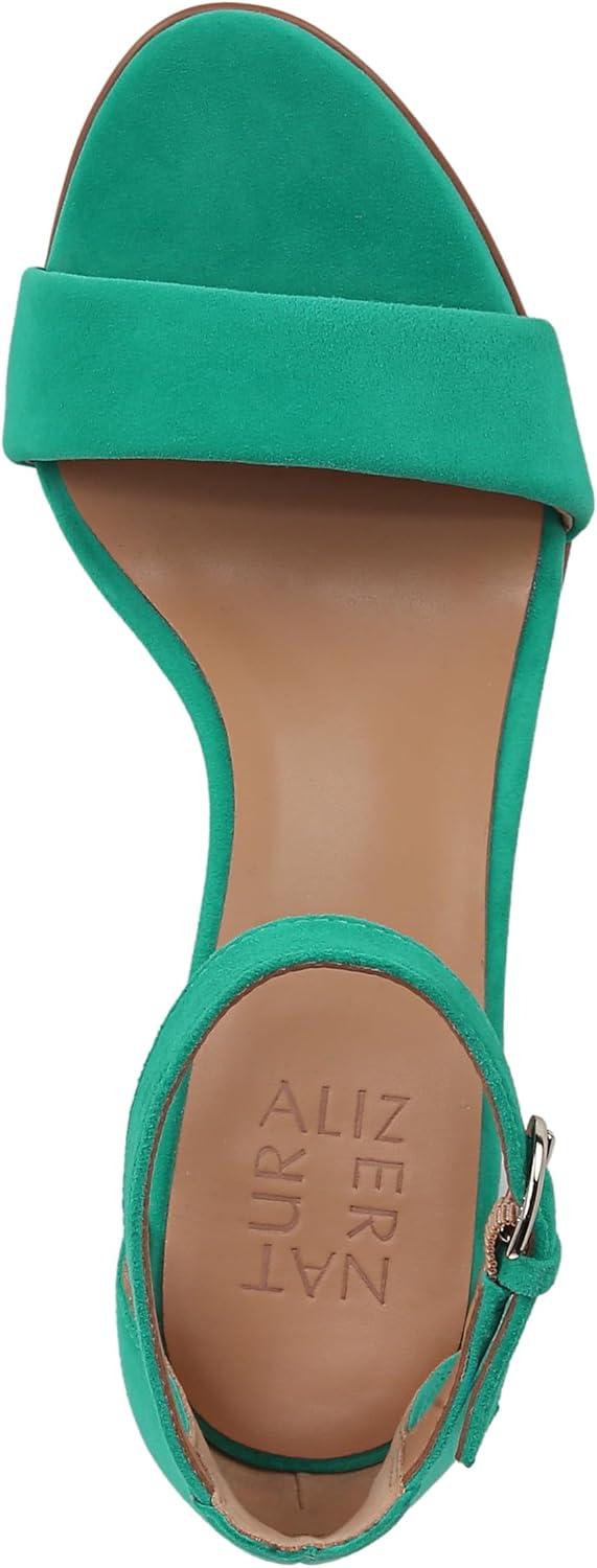 imageNaturalizer Womens Vera Ankle Strap Block Heel Dress SandalJade Green Suede
