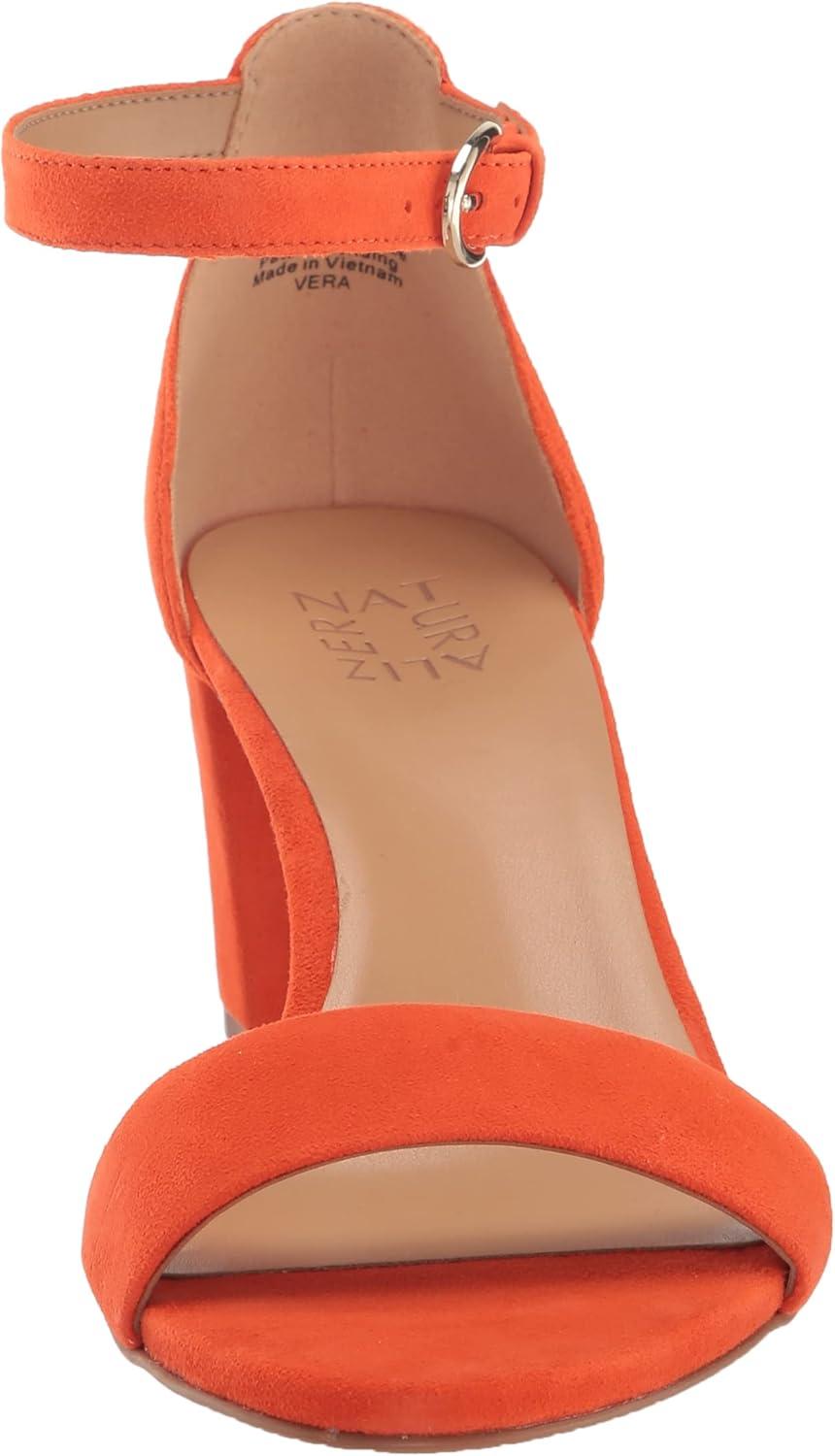 imageNaturalizer Womens Vera Ankle Strap Block Heel Dress SandalOrange Pop Suede