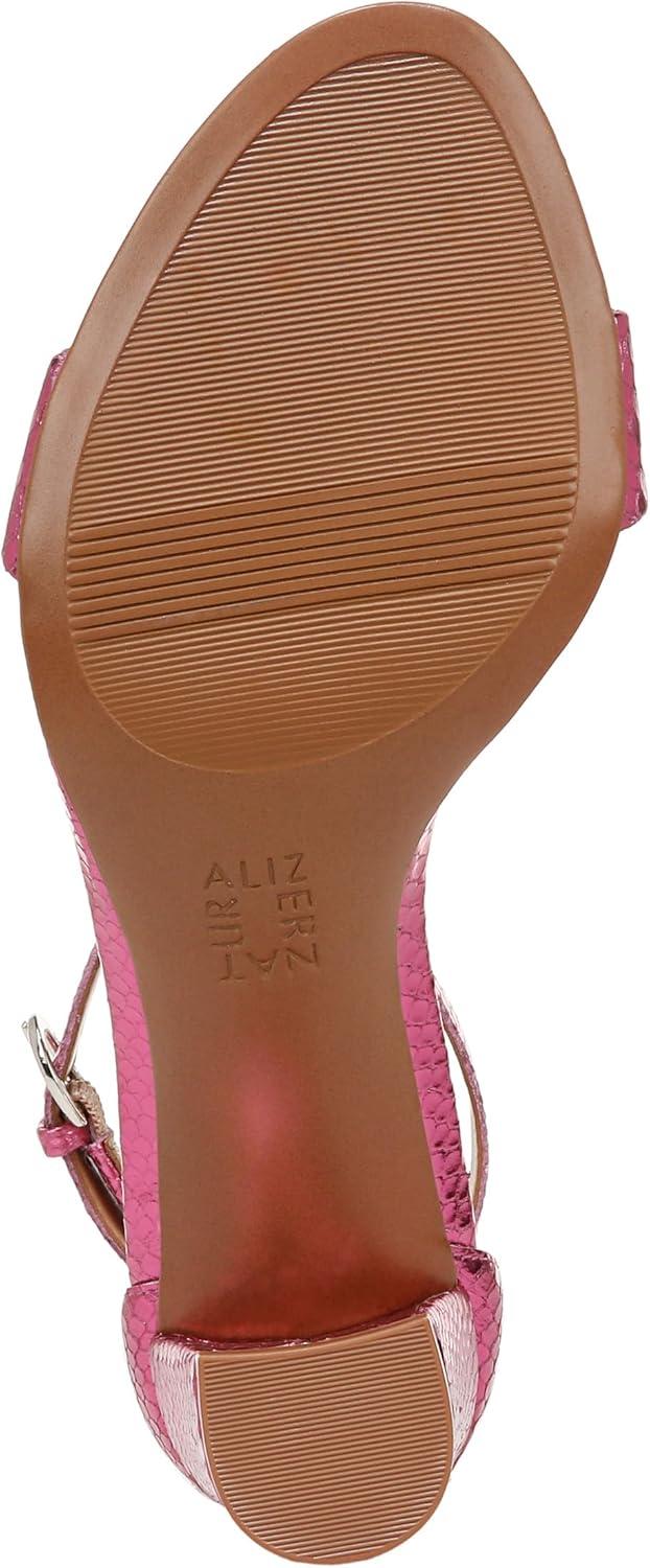 imageNaturalizer Womens Vera Ankle Strap Block Heel Dress SandalPink Metallic Snake