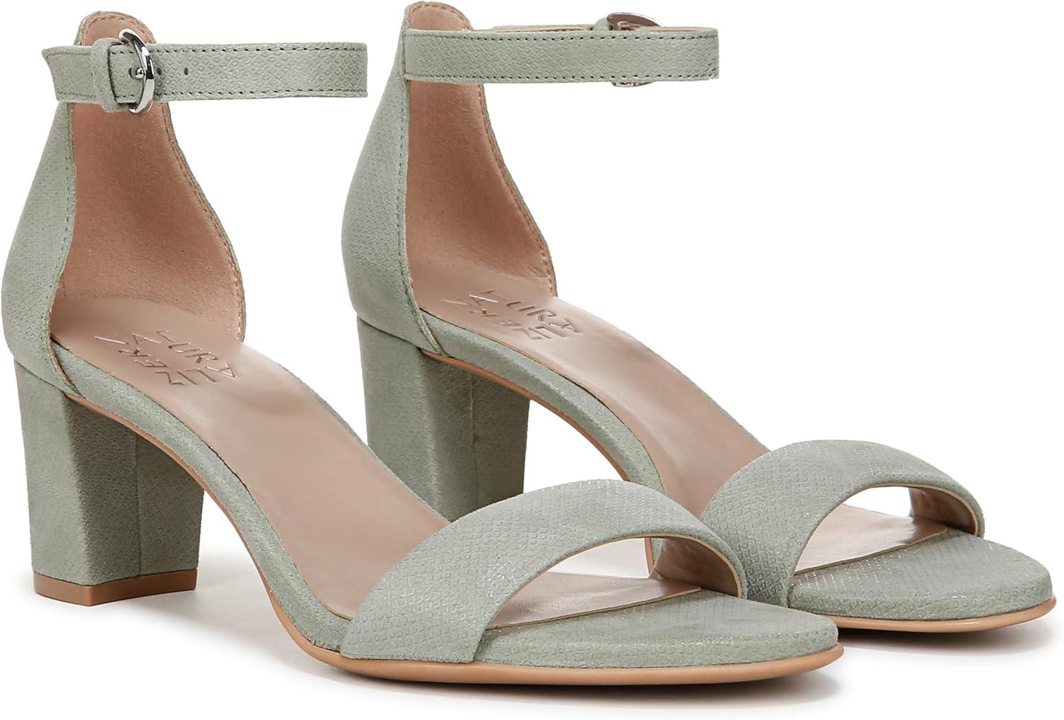 imageNaturalizer Womens Vera Ankle Strap Block Heel Dress SandalPistachio Green Suede