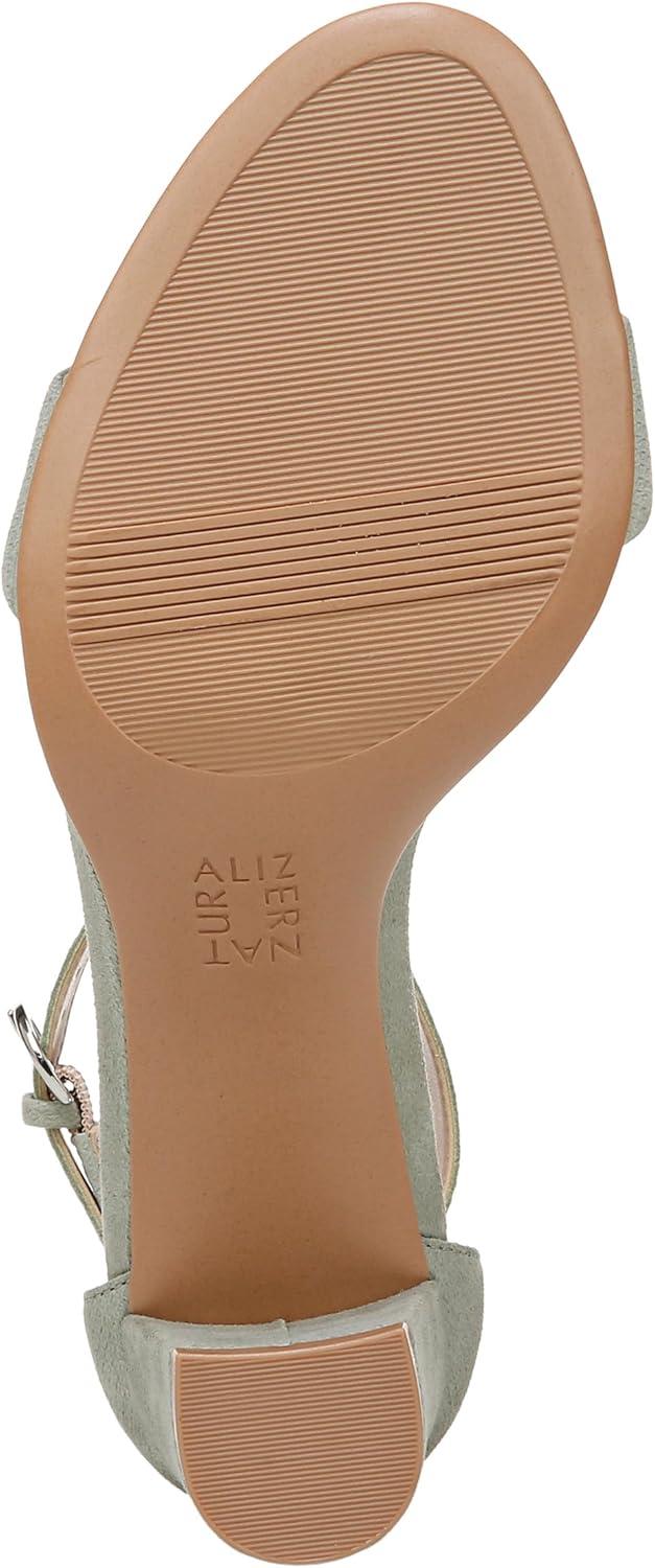 imageNaturalizer Womens Vera Ankle Strap Block Heel Dress SandalPistachio Green Suede