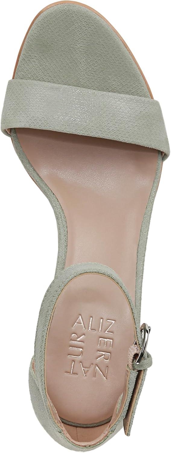imageNaturalizer Womens Vera Ankle Strap Block Heel Dress SandalPistachio Green Suede