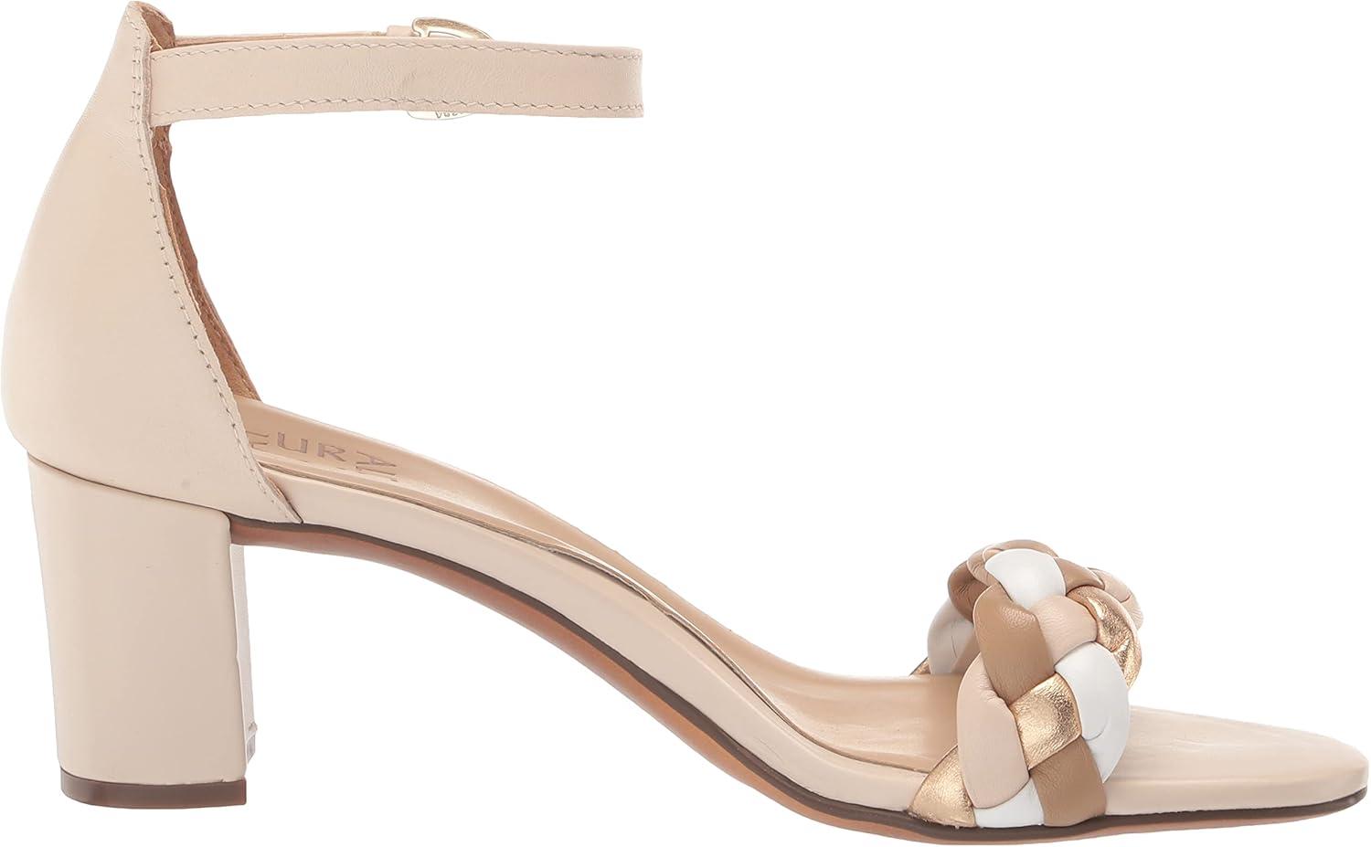 imageNaturalizer Womens Vera Ankle Strap Block Heel Dress SandalPorcelain Multi Woven