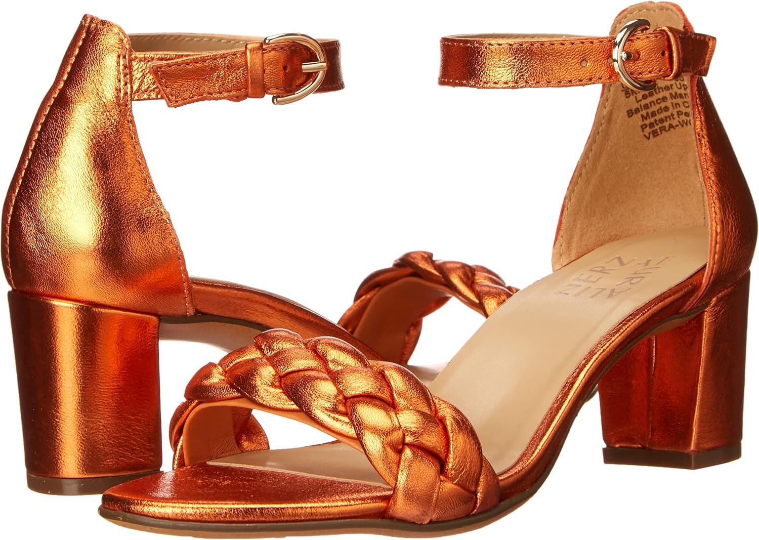 imageNaturalizer Womens Vera Ankle Strap Block Heel Dress SandalPottery Woven Multi