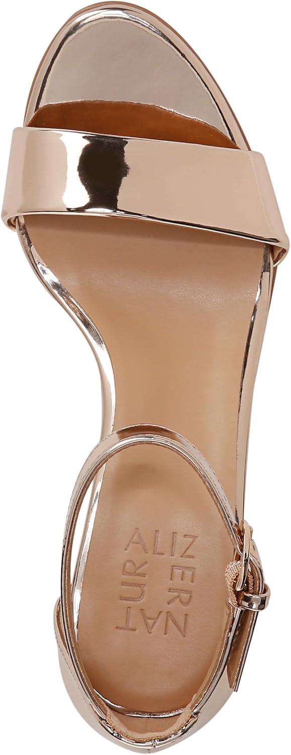 imageNaturalizer Womens Vera Ankle Strap Block Heel Dress SandalRose Gold Faux Leather