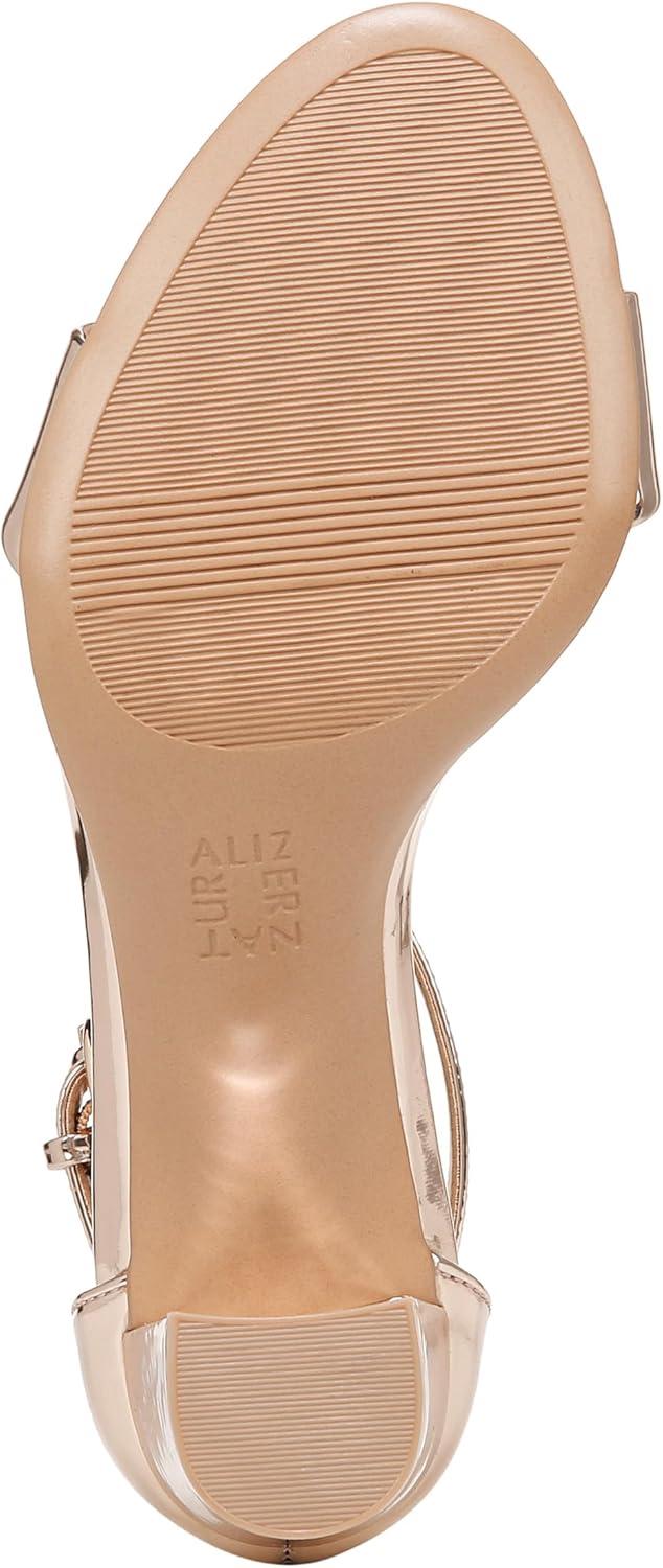 imageNaturalizer Womens Vera Ankle Strap Block Heel Dress SandalRose Gold Faux Leather