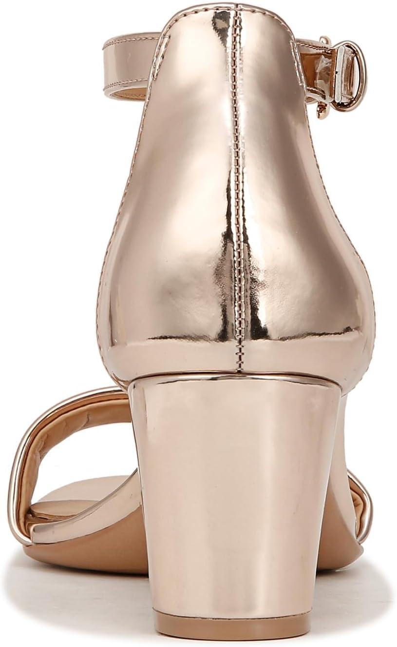 imageNaturalizer Womens Vera Ankle Strap Block Heel Dress SandalRose Gold Faux Leather