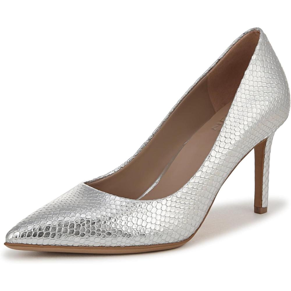 imageNaturalizer Womens Anna Pointed Toe High Heel PumpSilver Metallic Snake