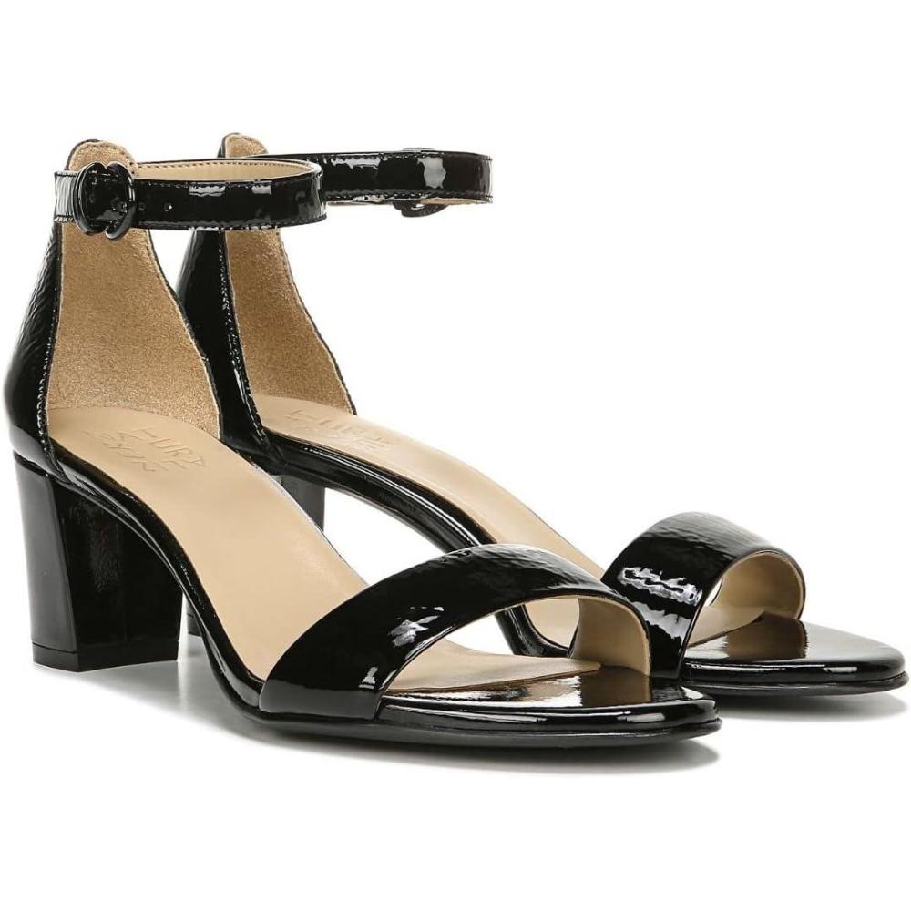 imageNaturalizer Womens Vera Ankle Strap Block Heel Dress SandalBlack Patent