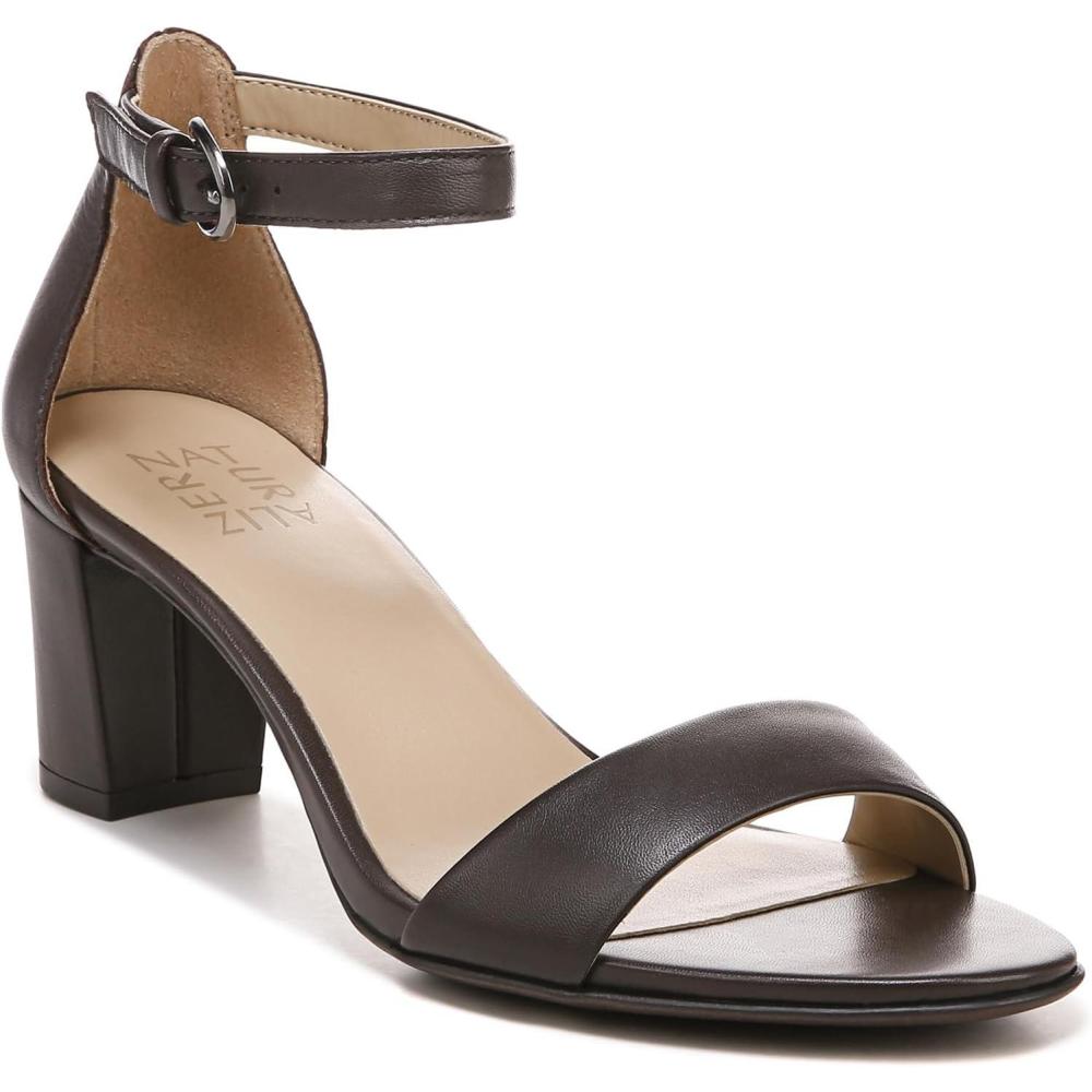 imageNaturalizer Womens Vera Ankle Strap Block Heel Dress SandalEspresso