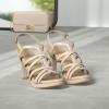 imageNaturalizer Womens Baylor Strappy High Heel SandalBarely Nude