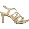 imageNaturalizer Womens Baylor Strappy High Heel SandalGold Glitter