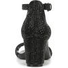 imageNaturalizer Womens Vera Ankle Strap Block Heel Dress SandalBlack Glitz