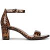 imageNaturalizer Womens Vera Ankle Strap Block Heel Dress SandalCheetah Animal Print Patent