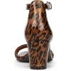 imageNaturalizer Womens Vera Ankle Strap Block Heel Dress SandalCheetah Animal Print Patent