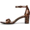 imageNaturalizer Womens Vera Ankle Strap Block Heel Dress SandalCheetah Animal Print Patent