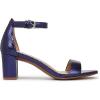 imageNaturalizer Womens Vera Ankle Strap Block Heel Dress SandalDusk Blue Metallic Snake