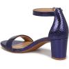 imageNaturalizer Womens Vera Ankle Strap Block Heel Dress SandalDusk Blue Metallic Snake