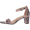 imageNaturalizer Womens Vera Ankle Strap Block Heel Dress SandalDusty Rose Snake