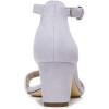 imageNaturalizer Womens Vera Ankle Strap Block Heel Dress SandalIced Lilac