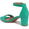 imageNaturalizer Womens Vera Ankle Strap Block Heel Dress SandalJade Green Suede