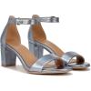 imageNaturalizer Womens Vera Ankle Strap Block Heel Dress SandalLight Blue Metallic Leather