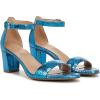imageNaturalizer Womens Vera Ankle Strap Block Heel Dress SandalLight Blue Metallic Snake