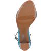 imageNaturalizer Womens Vera Ankle Strap Block Heel Dress SandalLight Blue Metallic Snake