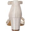 imageNaturalizer Womens Vera Ankle Strap Block Heel Dress SandalMetallic Silver Rhinestone