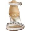 imageNaturalizer Womens Vera Ankle Strap Block Heel Dress SandalMetallic Silver Rhinestone