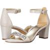 imageNaturalizer Womens Vera Ankle Strap Block Heel Dress SandalMetallic Silver Rhinestone