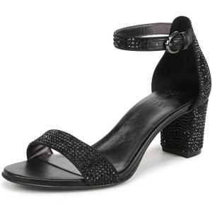 imageNaturalizer Womens Vera Ankle Strap Block Heel Dress SandalBlack Glitz