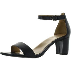 imageNaturalizer Womens Vera Ankle Strap Block Heel Dress SandalFrench Navy Metallic Leather