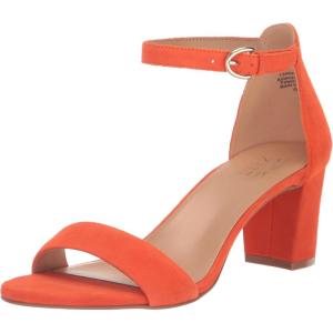 imageNaturalizer Womens Vera Ankle Strap Block Heel Dress SandalOrange Pop Suede