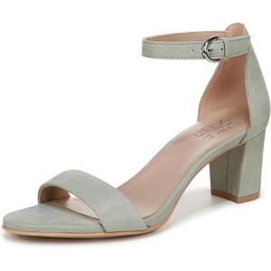 imageNaturalizer Womens Vera Ankle Strap Block Heel Dress SandalPistachio Green Suede