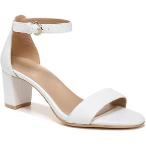 imageNaturalizer Womens Vera Ankle Strap Block Heel Dress SandalWhite Leather