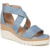 imageNaturalizer Soul Womens Goodtimes Crisscross Strappy Wedge SandalMid Blue Faux Leather