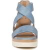 imageNaturalizer Soul Womens Goodtimes Crisscross Strappy Wedge SandalMid Blue Faux Leather