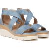 imageNaturalizer Soul Womens Goodtimes Crisscross Strappy Wedge SandalMid Blue Faux Leather