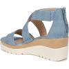 imageNaturalizer Soul Womens Goodtimes Crisscross Strappy Wedge SandalMid Blue Faux Leather